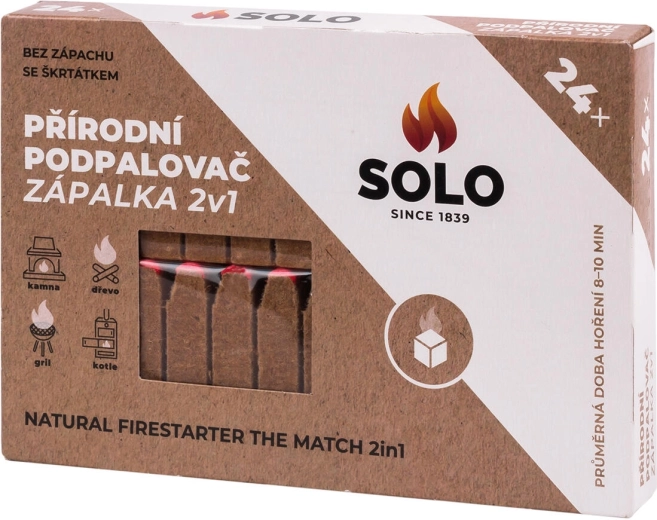 Natural Fire Starter 2-in-1 24 pcs SOLO