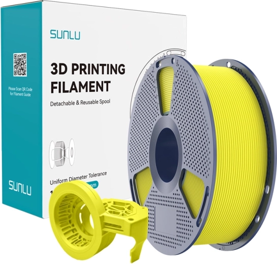 kõrge kiirusega matt filament SUNLU PETG – kollane