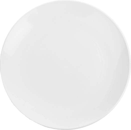 Madal plasttaldrik valge 22,5 cm
