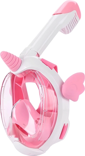 Children's full-face snorkeling mask RENEW FORCE with unicorn design, pink, XS