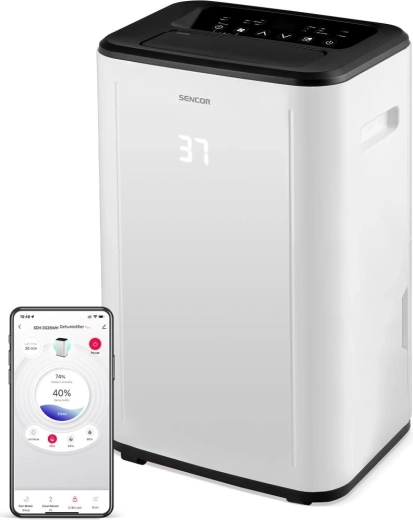 Sencor SDH 3028WH nutikas mobiilne õhukuivati 30 l Wi‑Fi-ga