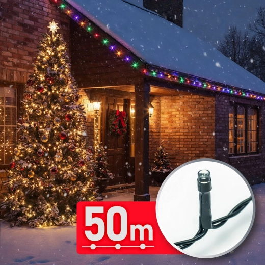 Multicolor LED string light 50 m, 1000 LEDs