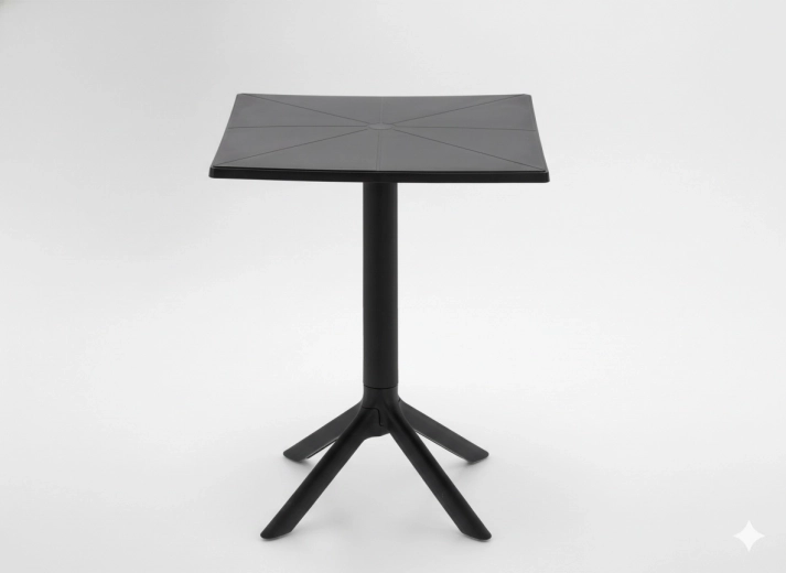 Ruut aiatool 60 × 60 × 77,5 cm, must