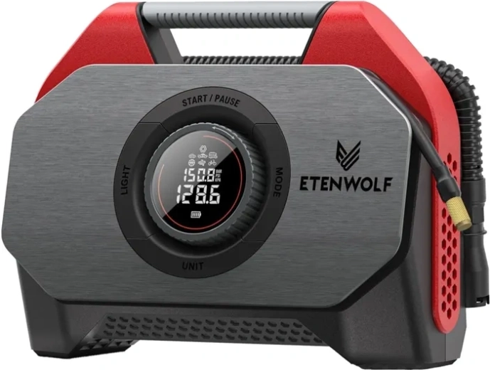 Juhtmeta autokompressor Etenwolf S6 SE, 11,03 bar, punane