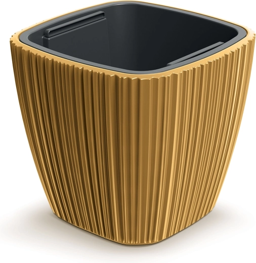 Plastist lillepott ORO 39 cm sinepikollases värvitoonis