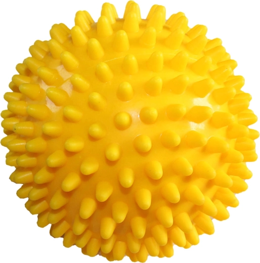 Merco Soft Massage Rehabilitation Spiky Ball, Yellow, 9 cm