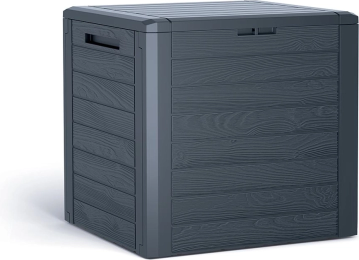 Praktiline aiapanipaigaldatav hoiukast 140 l antratsiit WOODEBOX