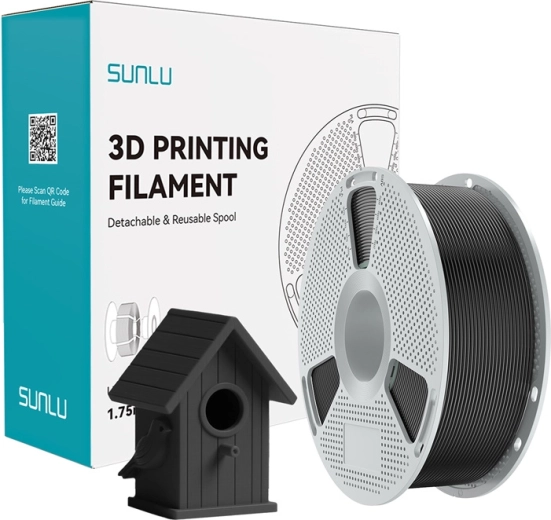 Sunlu ASA filament for 3D printers black 1.75 mm