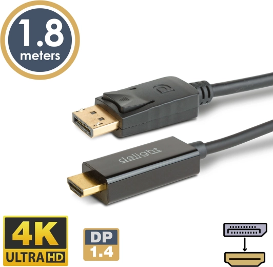 DisplayPort–HDMI-kaabel 4K, 1,8 m