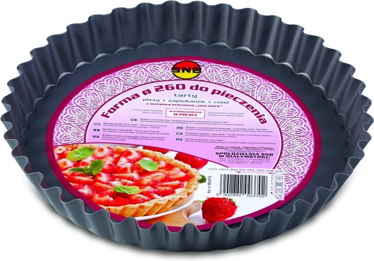 Mittenakkuv küpsetusvorm tardi ja pitsa jaoks 26 cm, hall