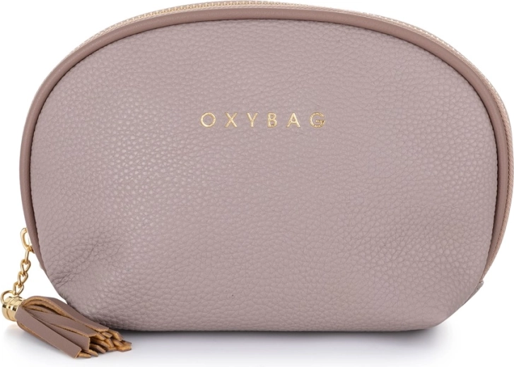 Cosmetic Bag PLUS Leather in Mocca Color
