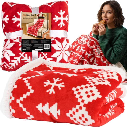 Reversible Christmas blanket Ruhhy 130 × 170 cm
