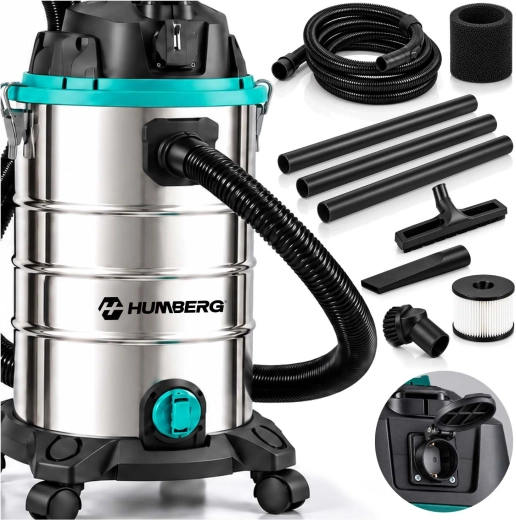 Humbergi tööstuslik märg- ja kuivtolmuimeja, 30 l, 1600 W
