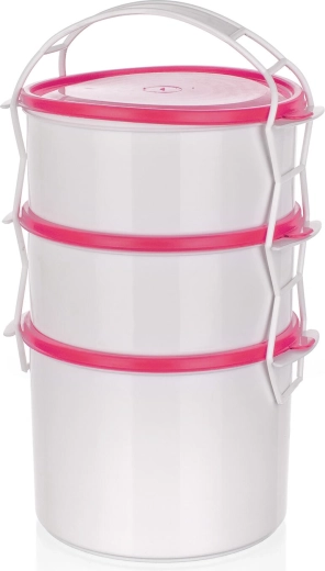 Toidukandja APETIT 2×1 l + 1,5 l, plastikust 3-osaline komplekt