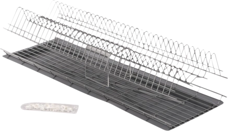Metpol seinapealne kuivatusrest kappi 80 cm, hõbedane, kandikuga