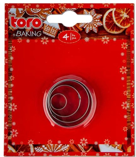 TORO küpsisevormid – ringid, komplekt 4 tk