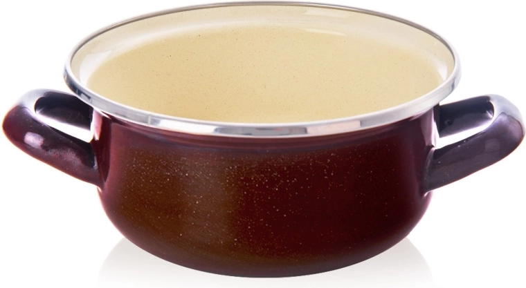 Enamel Pot Brown 16 cm, 1 l Orion