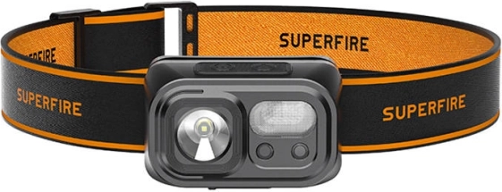 LED-pealamp Superfire 220 lm USB‑C-ga