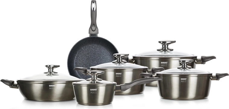 Banquet Metallic Platinumi kööginõude komplekt – 11 osa