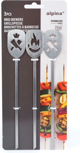 Grillvardad šašlõki ja liha jaoks, 3 tk