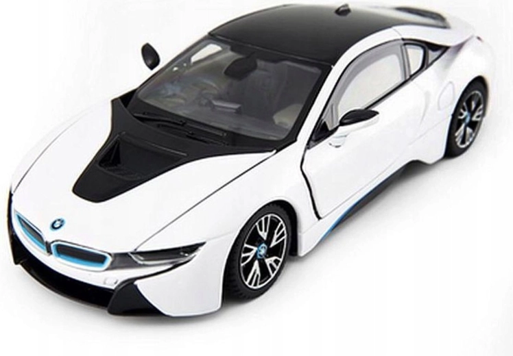 BMW i8 automudeli 1:24, metallist, valge