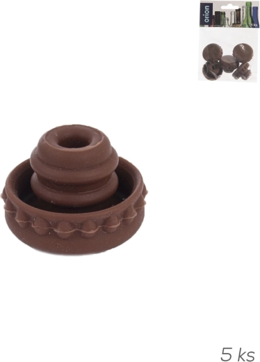 Silikoonkork 3,5 cm, pruun (5 tk)
