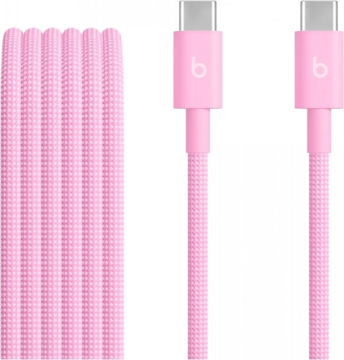 Beatsi punutud USB‑C–USB‑C kaabel 1,5 m turboroosa
