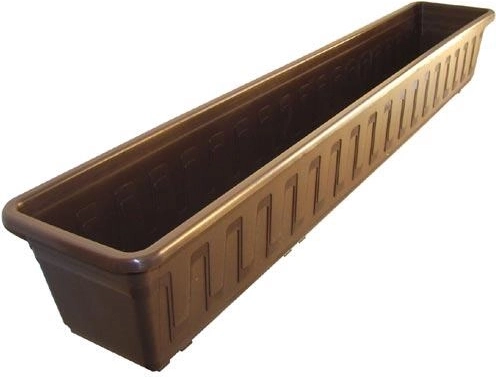 Plastist lillekast GARDEN 80 cm pruun