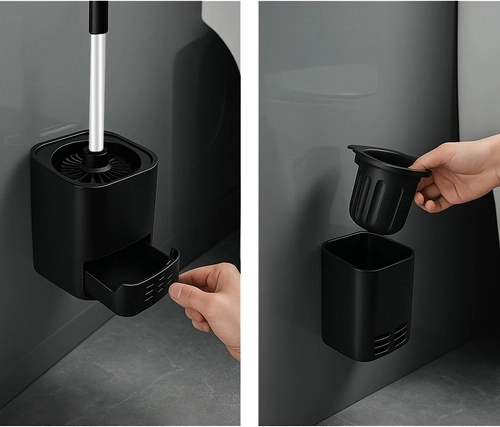 Installation without drilling and easy cleaning of the holder