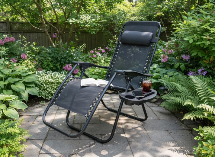 Removable side table with holder
