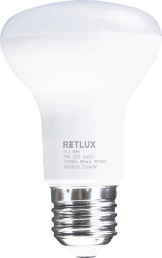 RETLUX LED-reflektorpirn R63 E27 8 W soe valge