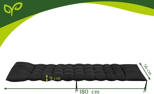 Cushion for garden lounger Gardlov 180 × 50 × 9 cm, black