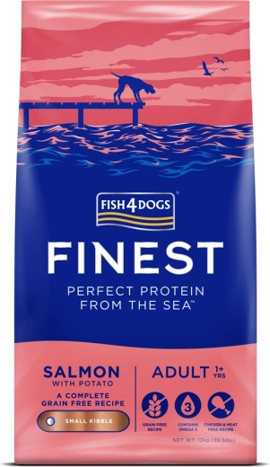 Fish4Dogs Finest lõhe kartuliga – krõbinad väikest tõugu täiskasvanud koertele 12 kg