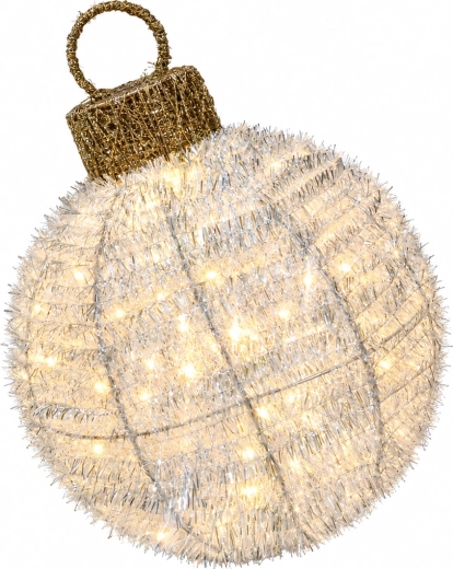Elegant white ball with a gold hanger