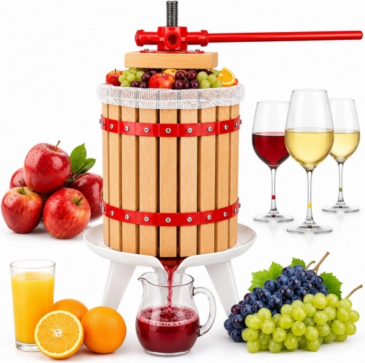 Manual screw press for fruit and vegetables 6 l, 58 cm