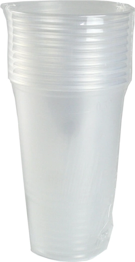 Plasttops 500 ml läbipaistev – komplekt 10 tk