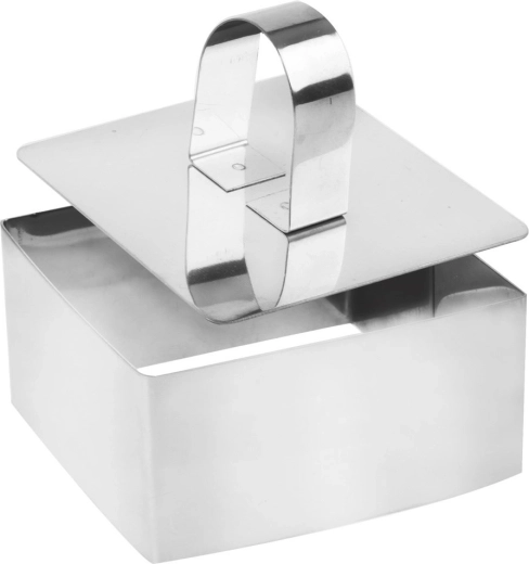 Roostevabast terasest ruudukujuline serveerimisvorm sururiga 8 × 8 cm