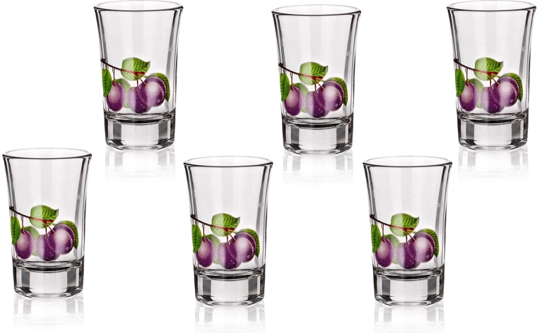 Pluumimotiiviga pits 40 ml, komplekt 6 tk