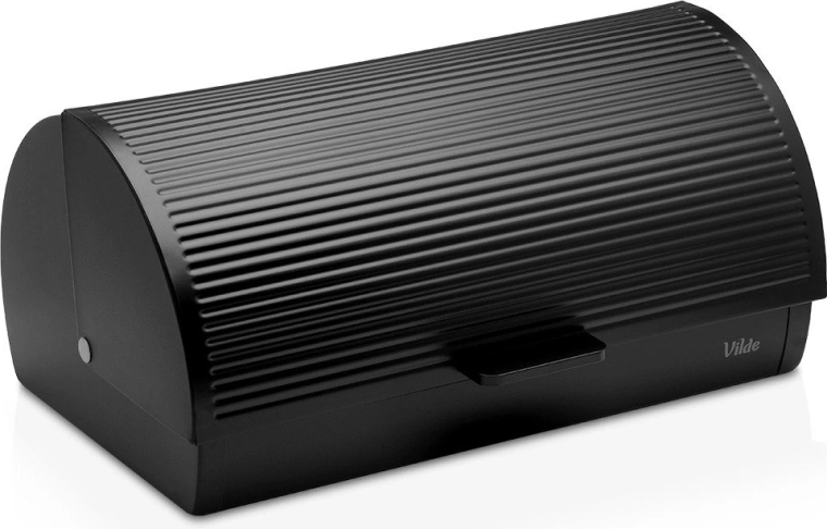 Vilde metallist leivakarp, must, 38 × 26 × 18,5 cm
