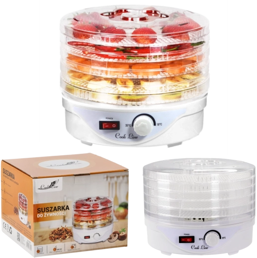 5-korruseline toidukuivati 250 W, läbimõõt 24 cm - 1 tk