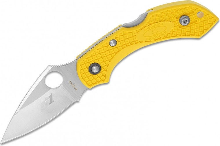 Taskunuga Spyderco Dragonfly 2 Salt Lightweight, sile tera, 5,7 cm, kollane FRN