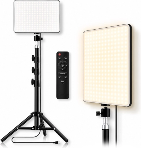 Renew Force LED-stuudiolamp 42 W statiiviga 170 cm ja kaugjuhtimispuldiga
