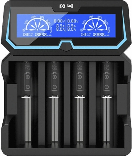 Nutikas universaalne kiirlaadija XTAR X4 LCD-ekraani ja powerbanki funktsiooniga