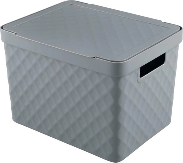 Plastist kaanega hoiukorv HEIDRUN Diamond 36 × 27 × 23 cm
