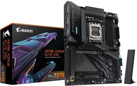 Gigabyte X870E AORUS Elite X3D emaplaat