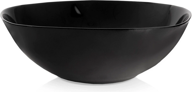 Klaasist salatikauss LUNA 25 cm, 2 l, must