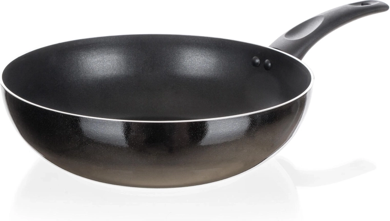Wok-pann 28 cm mittenakkuva pinnaga CUISINO BLACK
