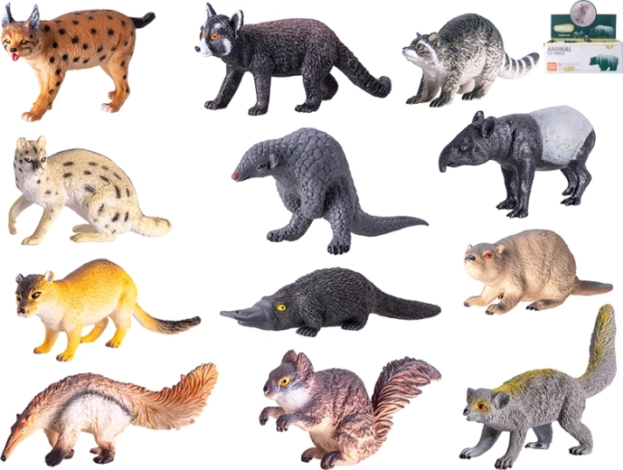 Metsloomade plastikfiguuride komplekt 13–16 cm, 12 tk