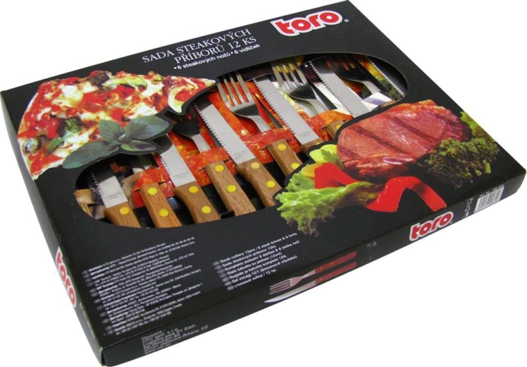 Steak-söögiriistade komplekt TORO Wood, 12 tk