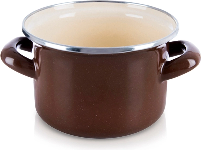 Emailpott Brown 14 cm, 950 ml